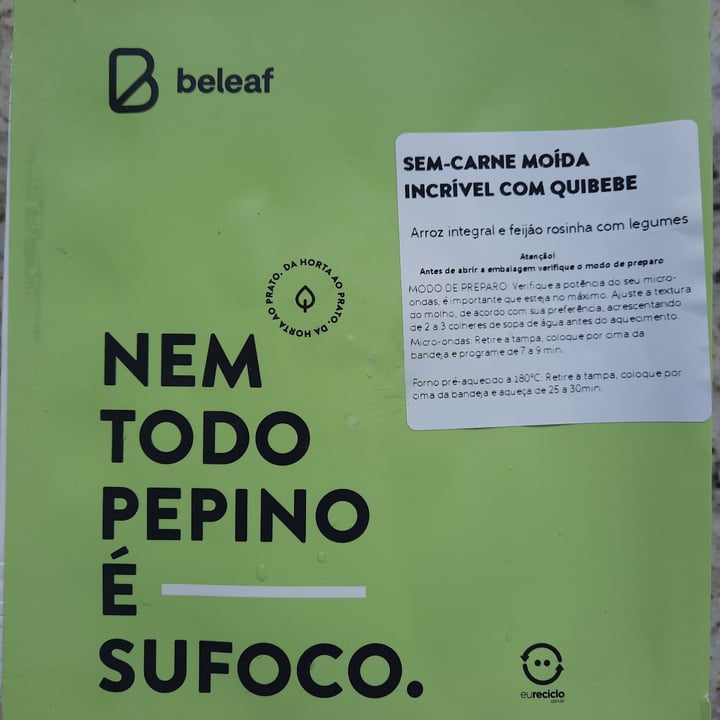 photo of Beleaf Sem-Carne Moída Incrível com Quibebe shared by @vpereira on  13 Jan 2023 - review