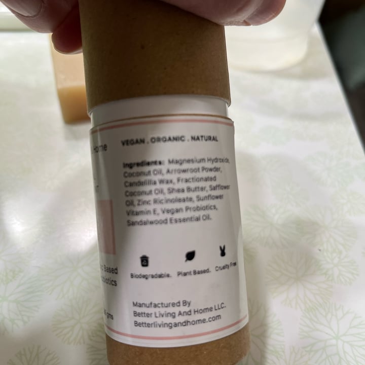 photo of Better Living and Home Deoderant shared by @montanavegan13 on  05 Apr 2023 - review