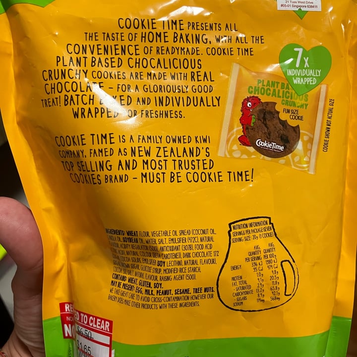 photo of CookieTime Plant-Based Chocalicious Crunchy Cookie shared by @veganhubby on  07 Feb 2023 - review
