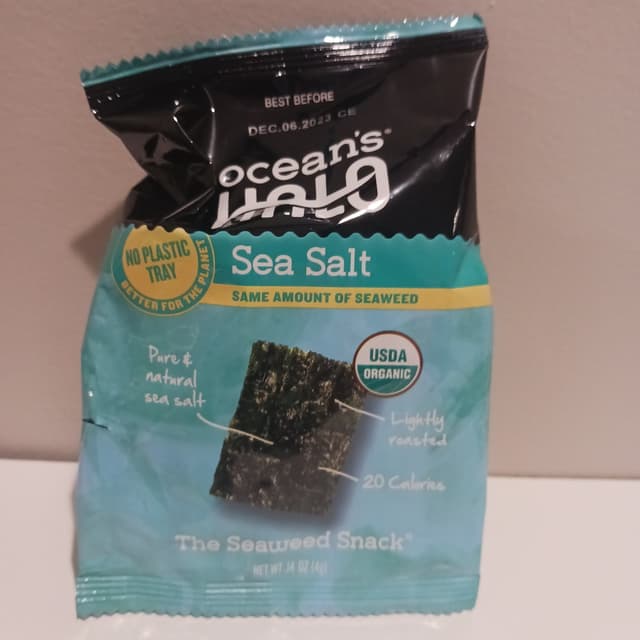 Trayless Sea Salt The Seaweed Snack from Ocean's Halo - Vegan Product ...