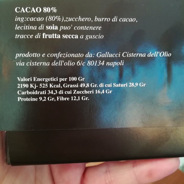 photo of Mario Gallucci Cioccolato fondente 80% shared by @roberta48 on  11 Jan 2023 - review