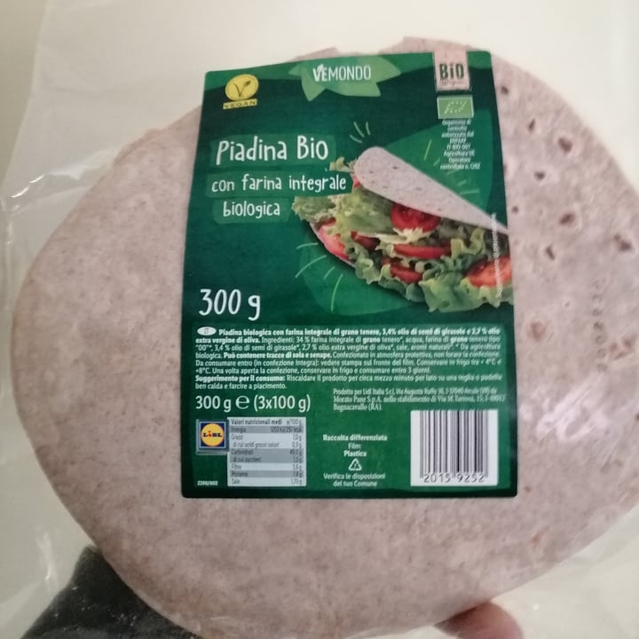 photo of Vemondo Piadina bio integrale shared by @elevegansoul on  15 Mar 2023 - review