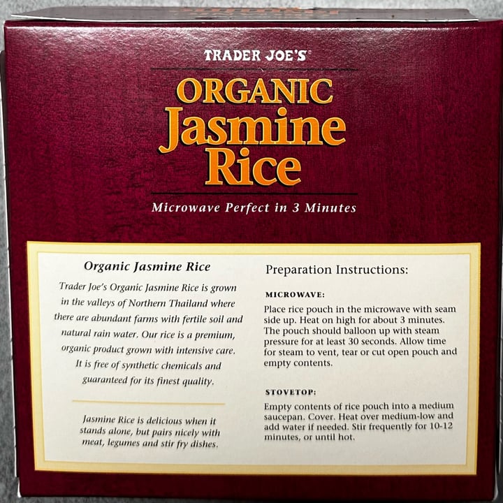 Trader Joe's Organic Jasmine rice Review abillion