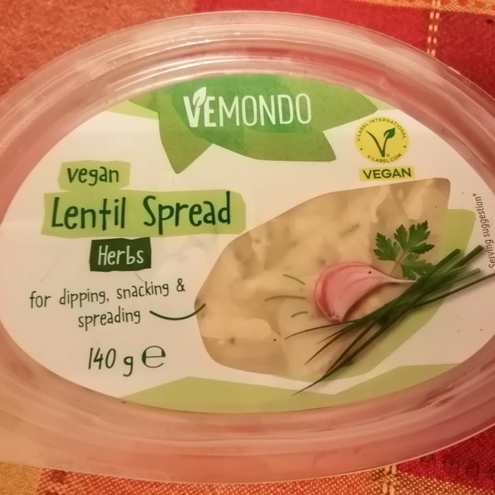 photo of Vemondo Lentil Spread Herbs shared by @fedevegana on  11 Aug 2023 - review