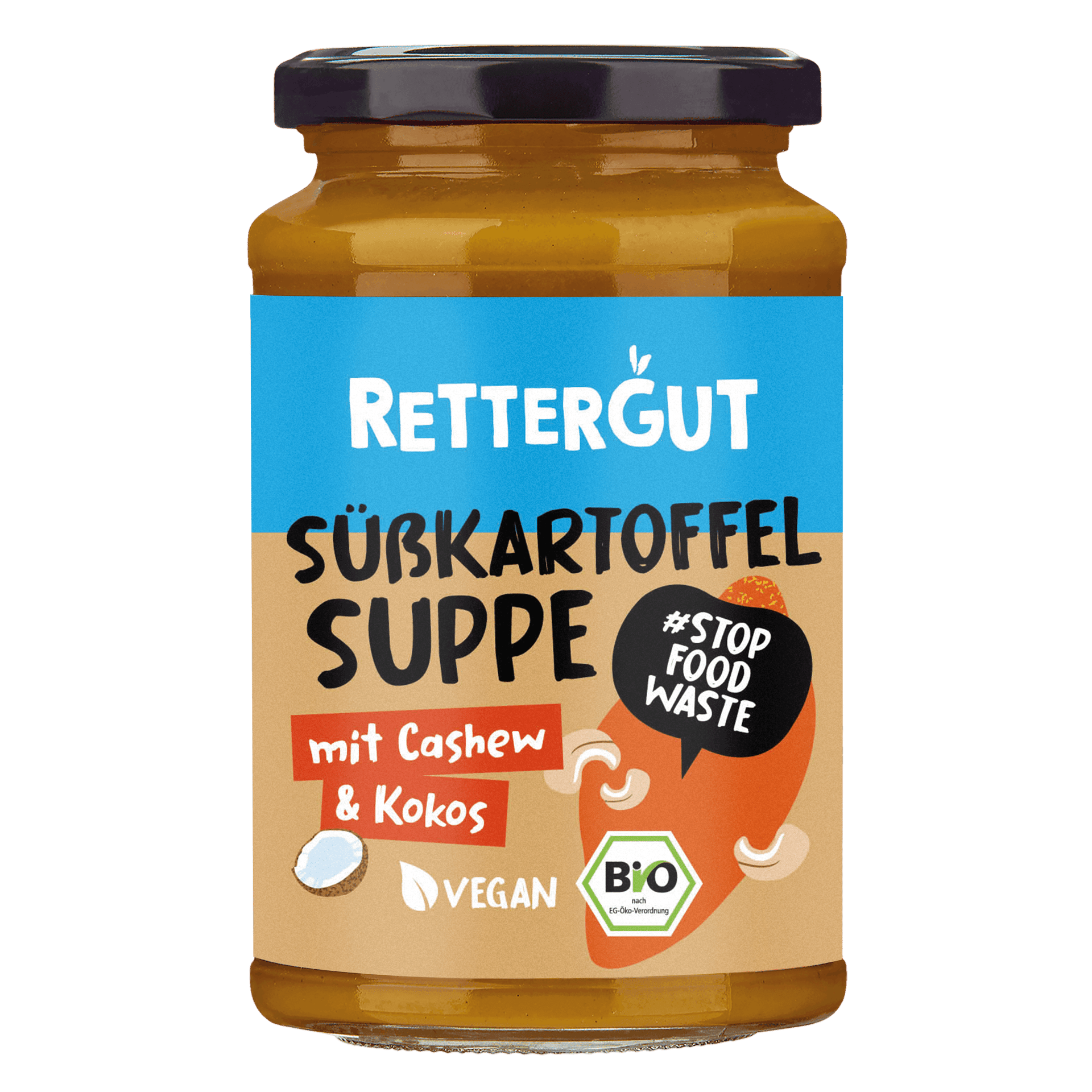 Bio-Süßkartoffelsuppe Mit Cashew &amp; Kokos from Rettergut - Vegan Product ...