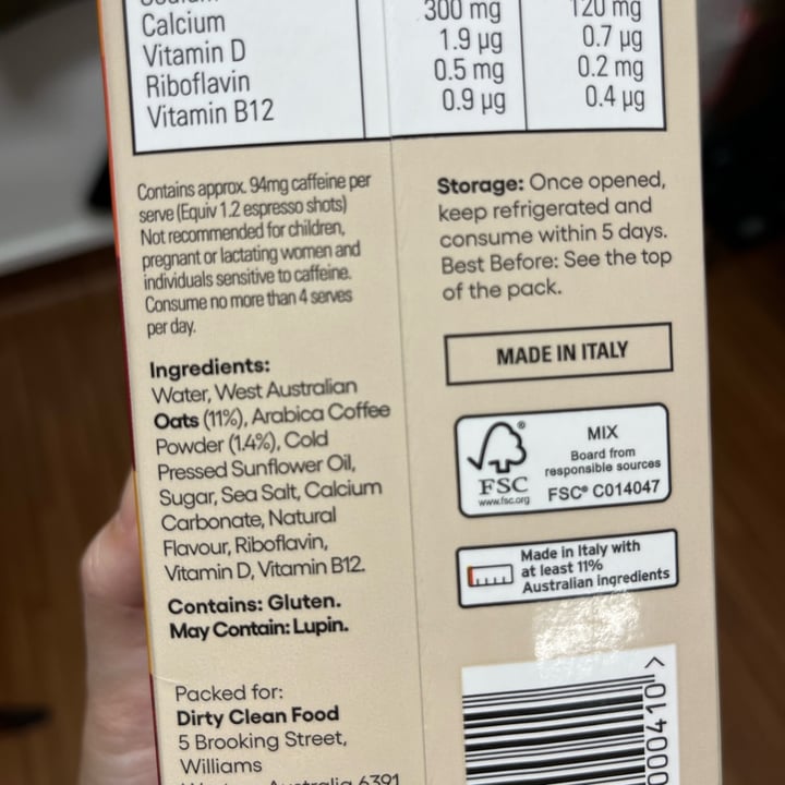 photo of dirty clean food coffee oat milk shared by @hiiamyulin on  26 Mar 2023 - review