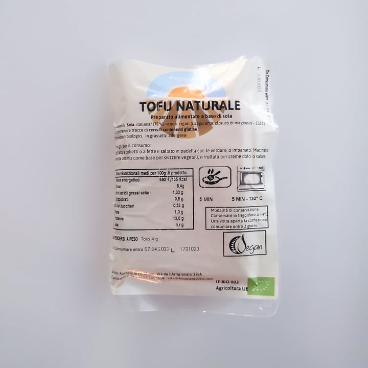 photo of bioenergy Tofu naturale shared by @giusvisions on  28 Feb 2023 - review