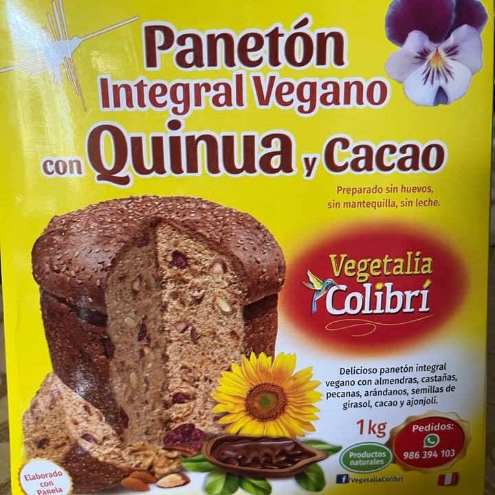photo of Vegetalia Colibrí Paneton Integral Vegano con Quinoa y Cacao shared by @-st-3 on  12 Jan 2023 - review