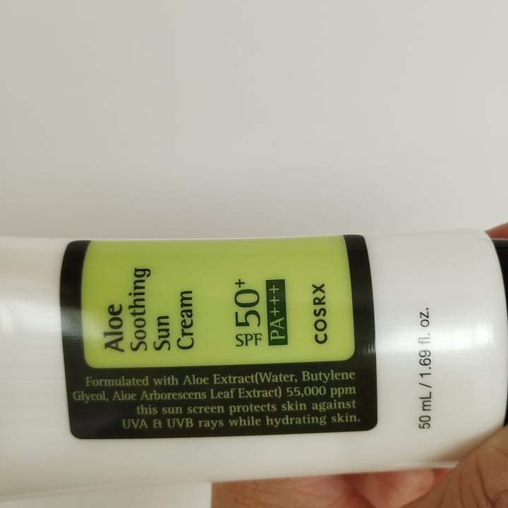photo of Cosrx Aloe Soothing Sun Cream shared by @patitas1080 on  20 Dec 2022 - review