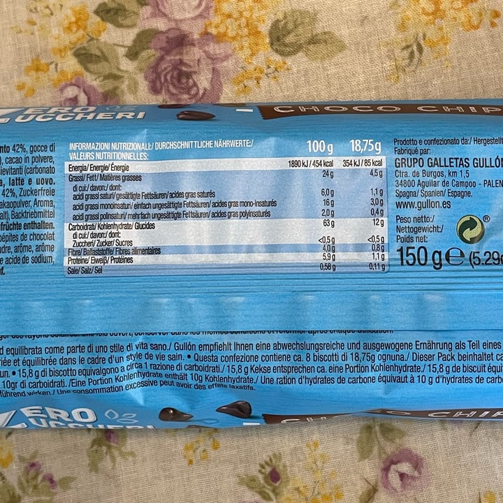 photo of Gullón Choco Chips - Zero Zuccheri shared by @akob98 on  14 Aug 2023 - review