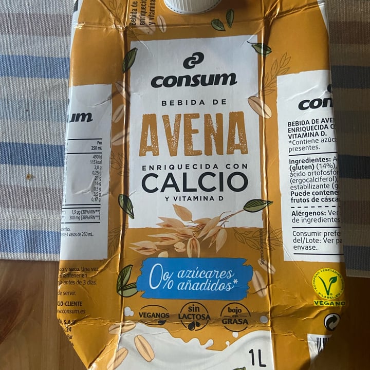 photo of Consum Bebida De Avena Enriquecida Con Calcio shared by @gemmasefe on  07 Jul 2023 - review