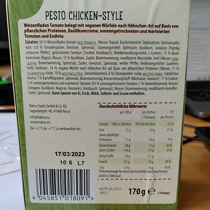 photo of Natsu pesto chicken-style shared by @youri on  15 Mar 2023 - review