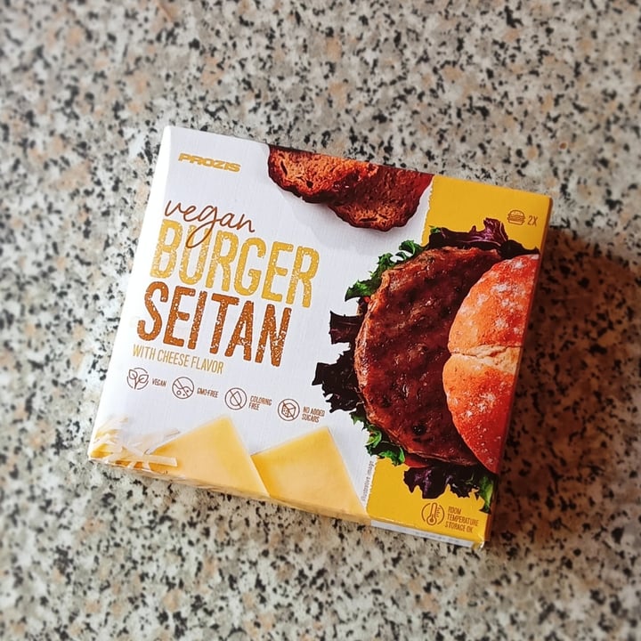 photo of Prozis Vegan Burger Seitan With Cheese Flavor shared by @hellnymph on  13 May 2023 - review