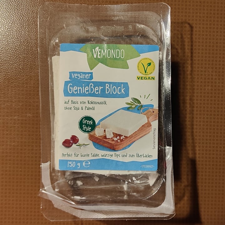 photo of Vemondo Veganer Genießer Block Greek Style shared by @sym on  26 Feb 2023 - review