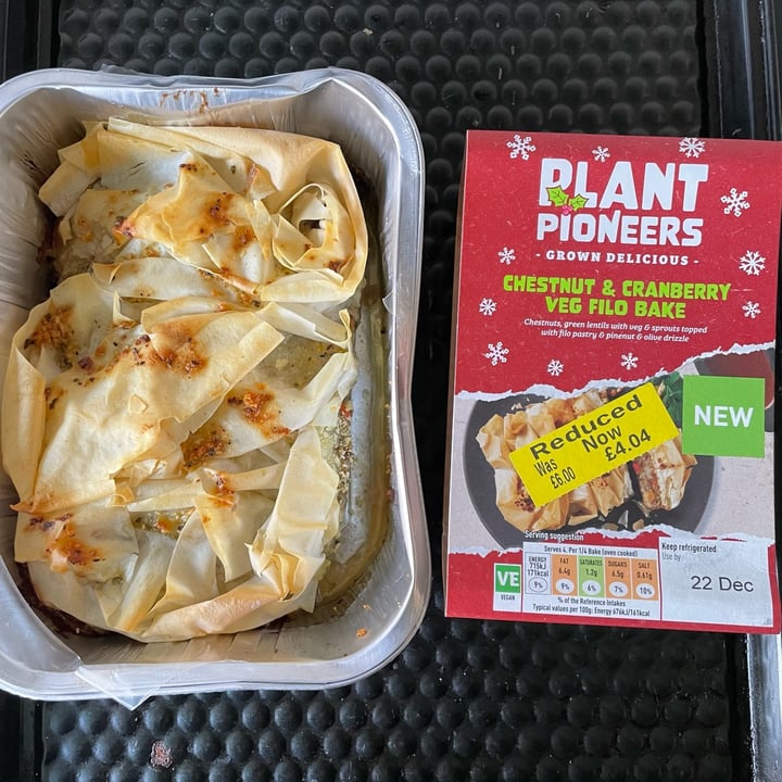 photo of Plant Pioneers Chestnut & Cranberry Veg Filo Bake shared by @benji on  26 Dec 2022 - review