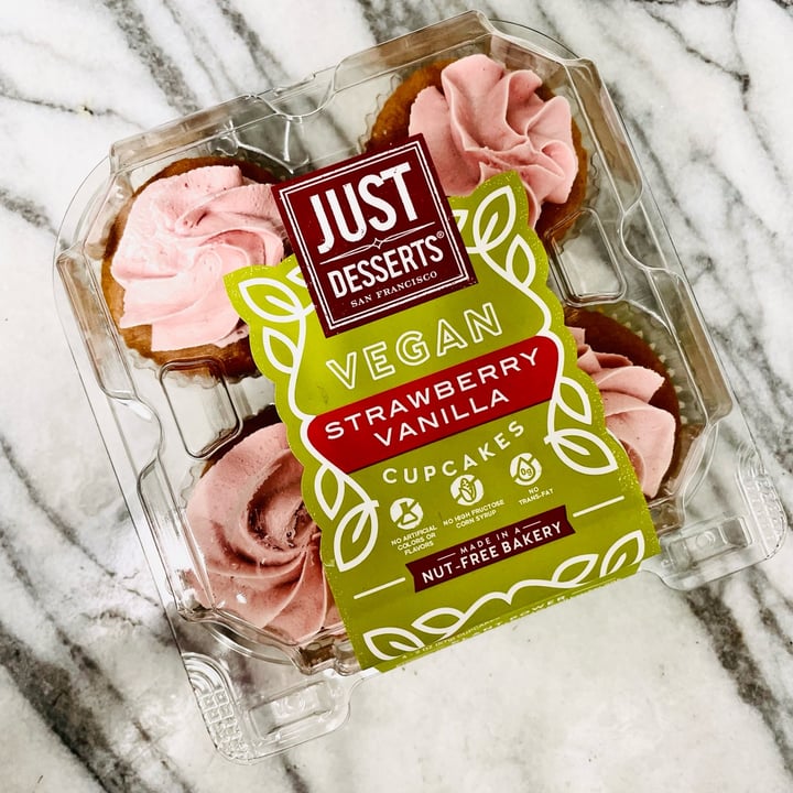 photo of Just Desserts San Francisco Vegan Strawberry Vanilla Cupcakes shared by @tamiapple on  21 May 2023 - review