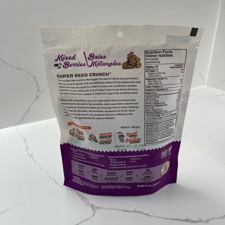 photo of Ozery Family Bakery Super Seed Crunch Keto Snack - Mixed Berries Flavour shared by @danielpgerald on  27 Mar 2023 - review