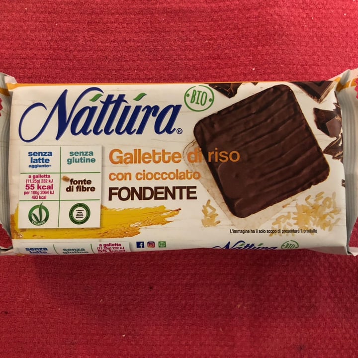 photo of Nattura gallette di mais con cioccolato fondente shared by @violettaplantbased on  14 Apr 2023 - review