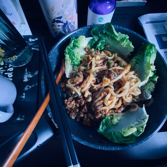 Photo of the dish “Sauteed Minced Impossible Pork with Basil”