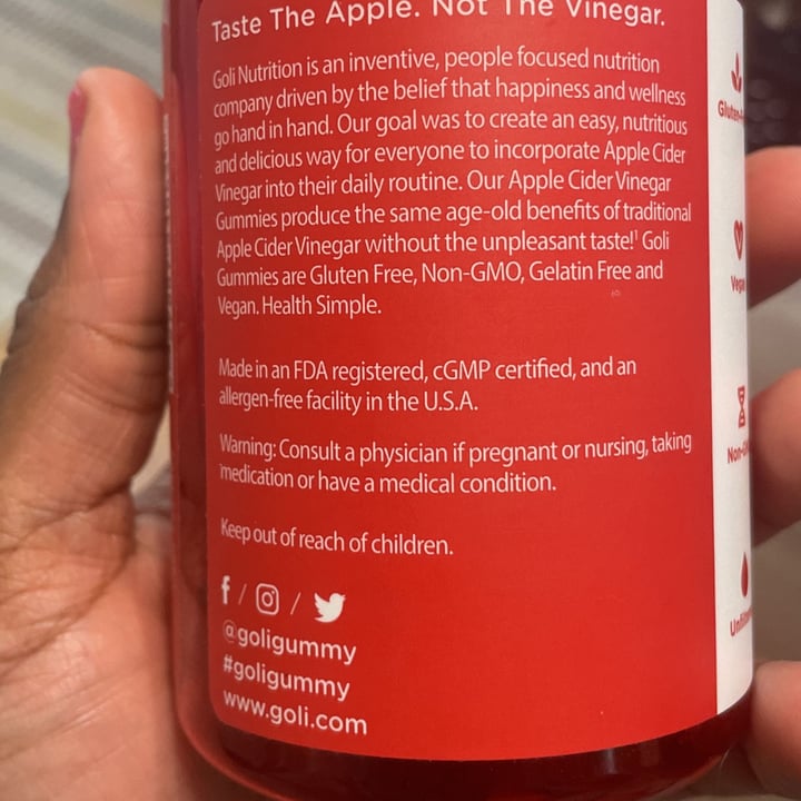 photo of Goli nutrition Apple Cider Vinegar Gummies shared by @thatchels on  28 Feb 2023 - review