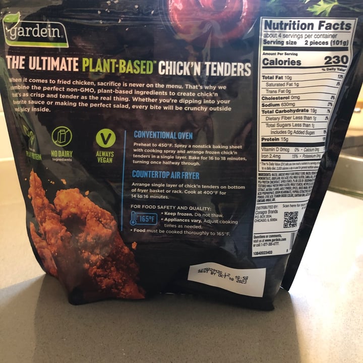 photo of Gardein Ultimate Plant-Based Chick'n Tenders shared by @saralovesveggies on  27 Jan 2023 - review
