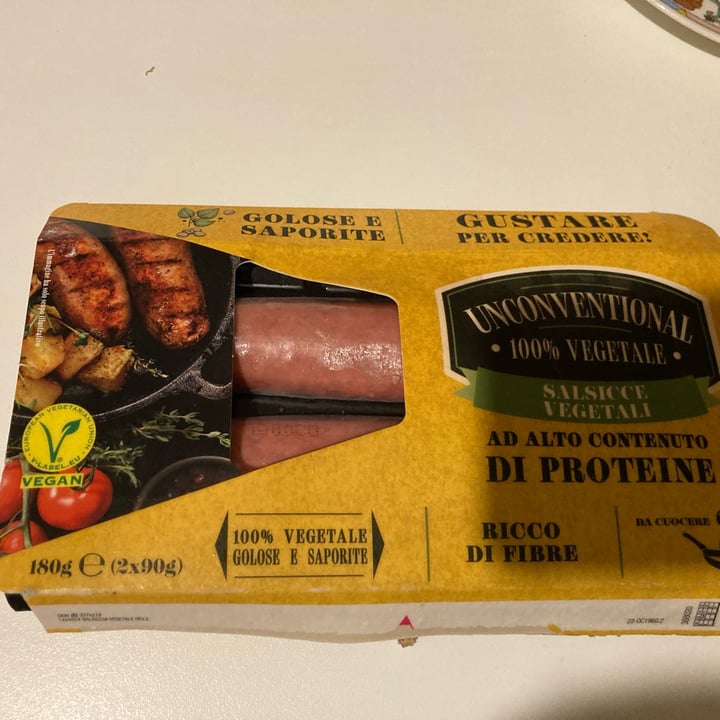 photo of Unconventional Salsicce Vegetali - Sausages shared by @lottaperlaverdura on  03 Feb 2023 - review