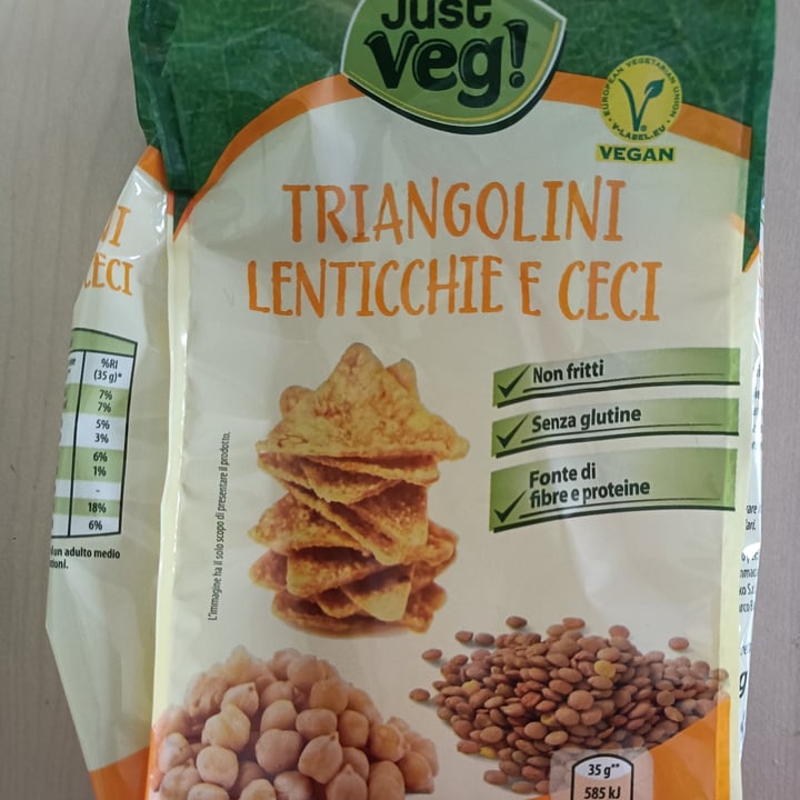 photo of Just Veg! (ALDI Italy) Triangolini lenticchie e ceci shared by @irewillard on  26 Mar 2023 - review