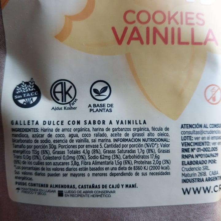 photo of Crudencio Plant Baked Cookies Vainilla shared by @julietaaz on  13 Jun 2023 - review