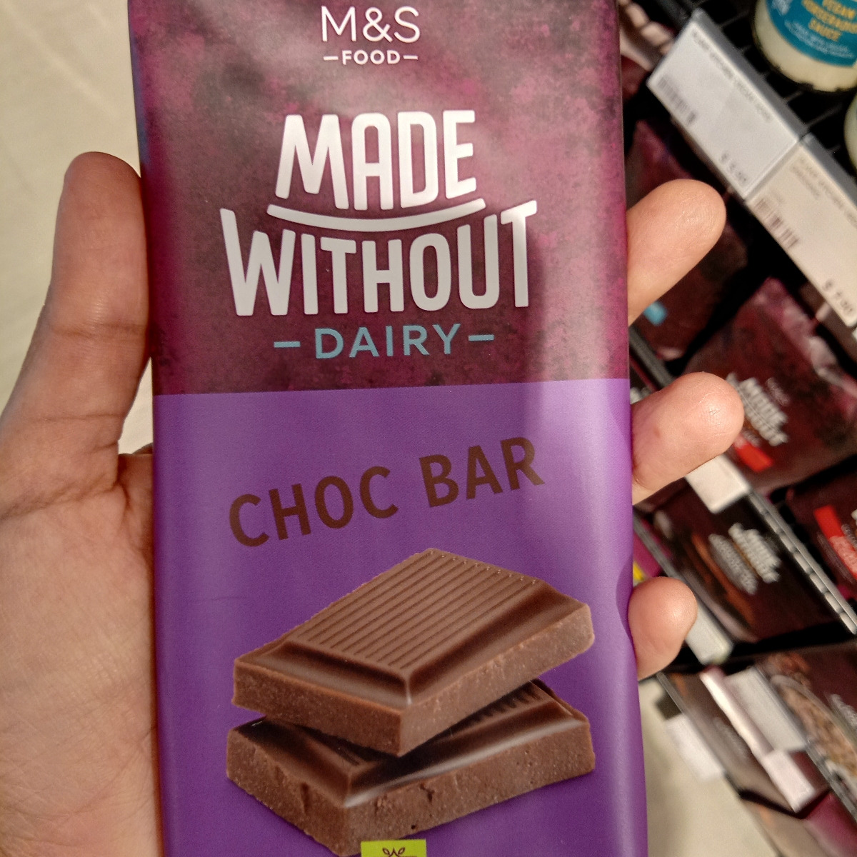 Marks & Spencer Food (M&S) milk chocolate bar by made without dairy