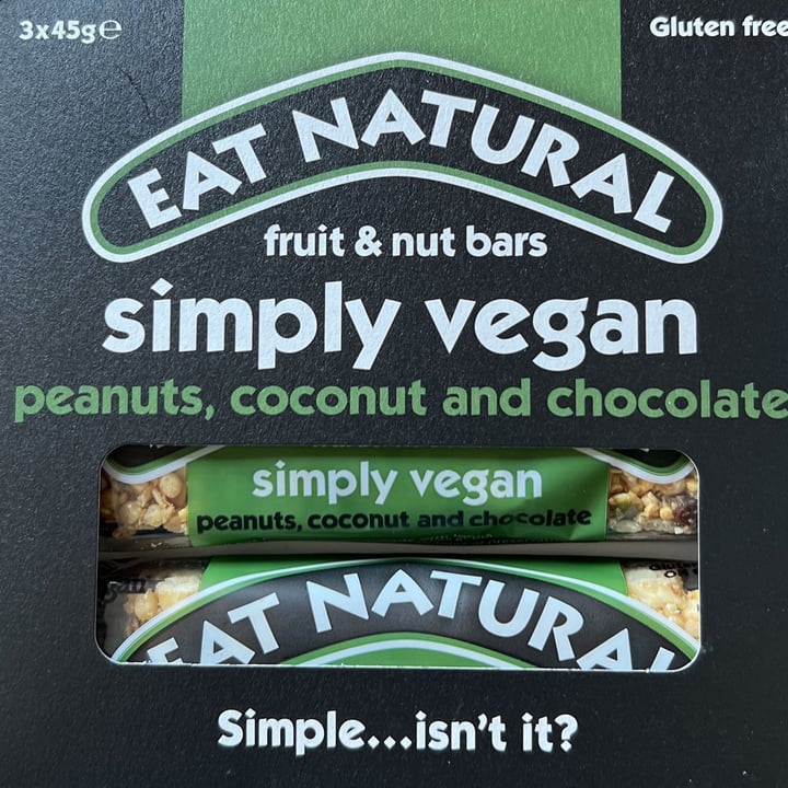 photo of Eat natural fruit & nut bar simply vegan peanuts, coconut and chocolate shared by @rajeshmedic on  24 Apr 2023 - review