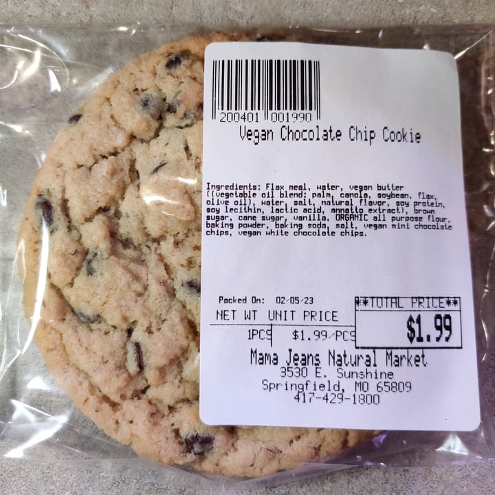 photo of MaMa Jean's Natural Market Chocolate Chip Cookie shared by @steve0 on  07 Feb 2023 - review