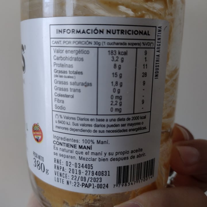 photo of Nina’s Mantequilla de Maní shared by @lucirss on  05 Jul 2023 - review
