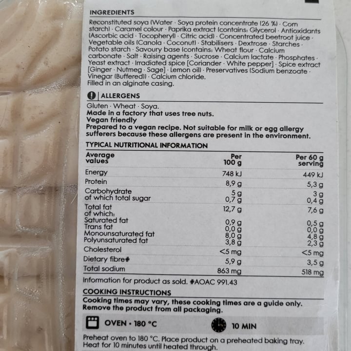 photo of Woolworths Food Plant Love English Style Soya Sizzlers shared by @simonel on  29 Apr 2023 - review