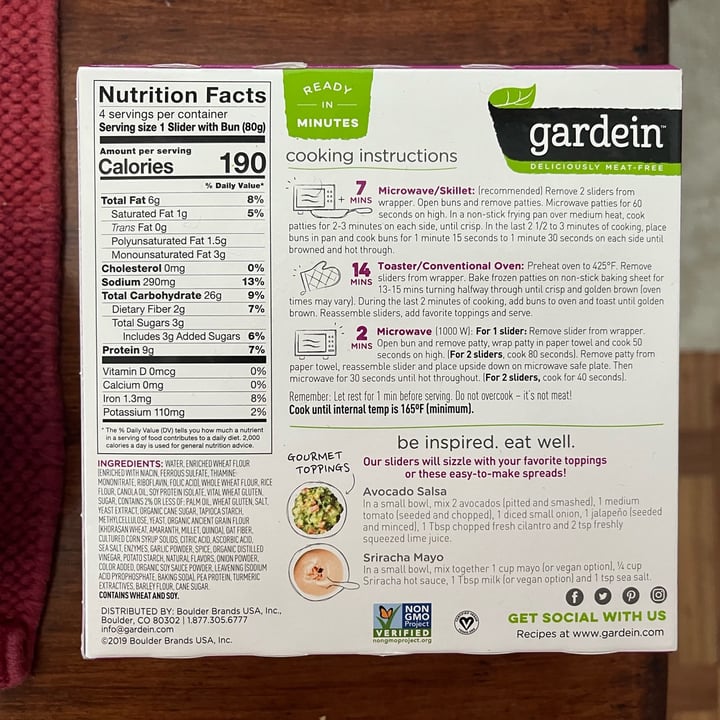photo of Gardein Crispy Chick’n Sliders shared by @ameriamber on  26 May 2023 - review