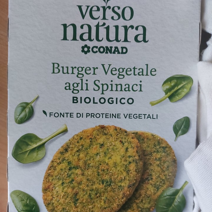 photo of Verso Natura Conad Veg Burger vegetale agli spinaci biologico shared by @nenya8 on  21 Jul 2023 - review