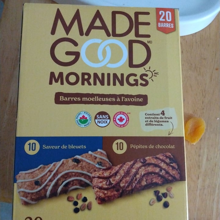 photo of Made Good Morning Bars (Chocolate Chips And Blueberry) shared by @alexvillies on  10 Apr 2023 - review