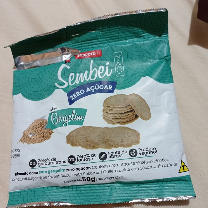 photo of sembei Biscoito doce com gergilim zero açúcar shared by @mariahelena58 on  20 Mar 2023 - review