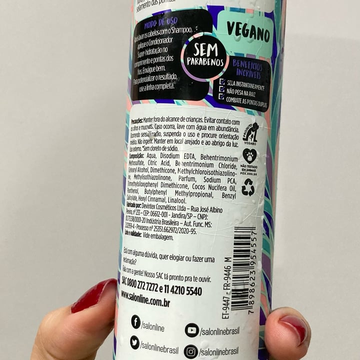 photo of Salon line Shampoo Meu liso Super hidratação shared by @minervaa on  11 Jun 2023 - review