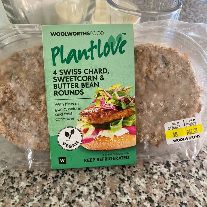 photo of Woolworths Food plantlove Swiss chard Sweetcorn And Butterbean Rounds shared by @maesti on  02 Mar 2023 - review
