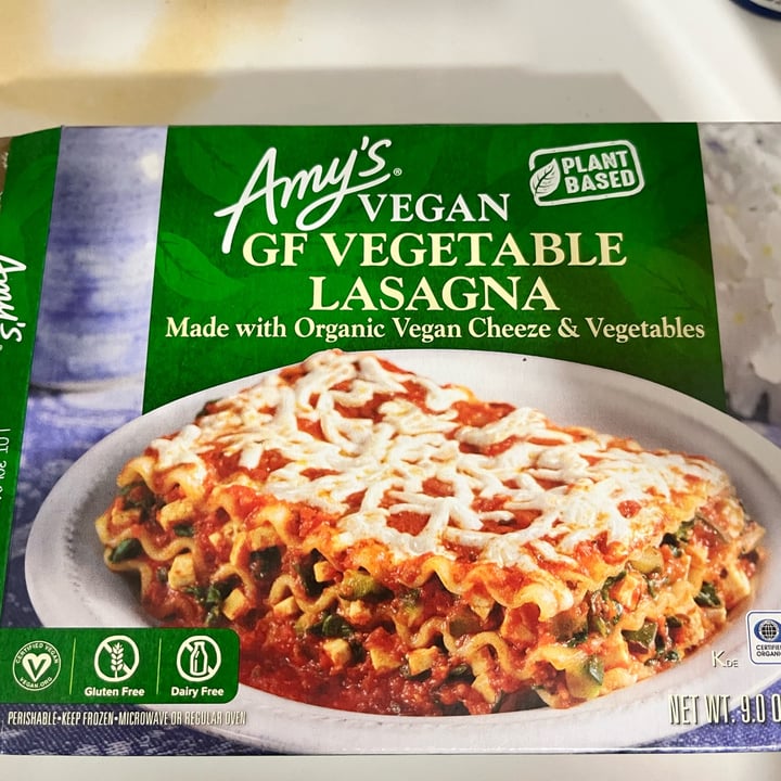 photo of Amy’s Vegan GF Vegetable Lasagna shared by @kristin548 on  23 Feb 2023 - review
