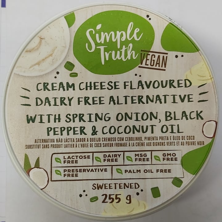 photo of Simple Truth Cream Cheese - Spring Onion, Black Pepper And Coconut Oil shared by @jolenecollier on  30 Jun 2023 - review