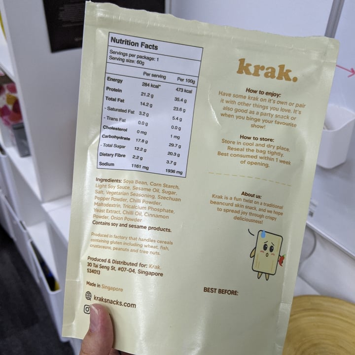 photo of Krak Krak. Mala Baked Beancurd Chips shared by @dafnelately on  01 Mar 2023 - review