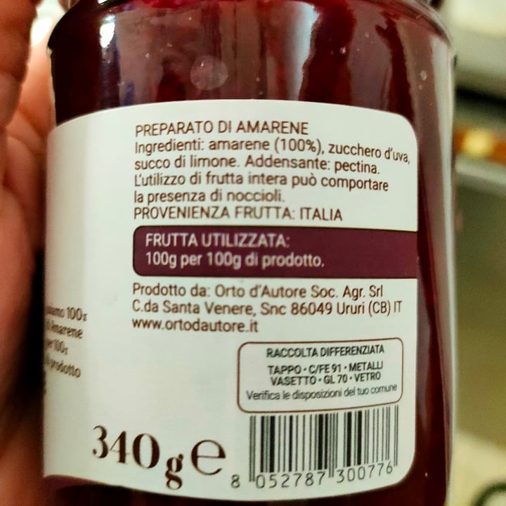 photo of Orto d'Autore 100% frutta amarene italiane shared by @walkoffame on  20 Jul 2023 - review