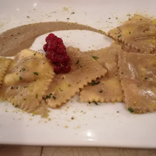 Photo of the dish “Ravioli Alla Risella Con Rapa Rossa”