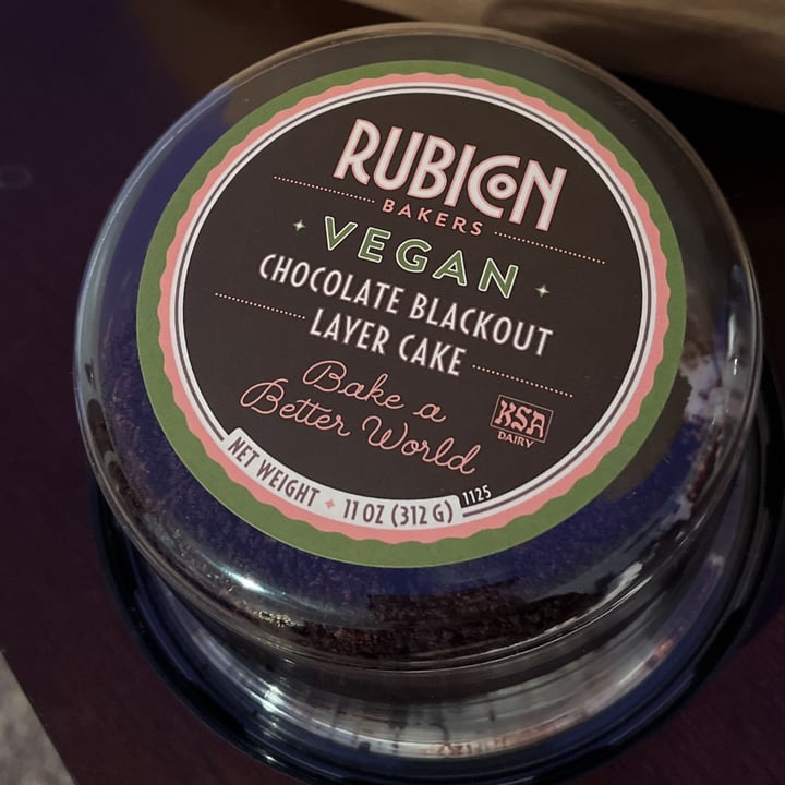 photo of Rubicon Bakers Vegan Chocolate Blackout Cake shared by @betterme17 on  01 Jan 2023 - review