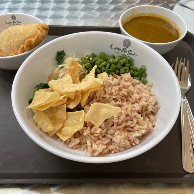 Photo of the dish “Plant Based Mutton Soup Rice Bowl”