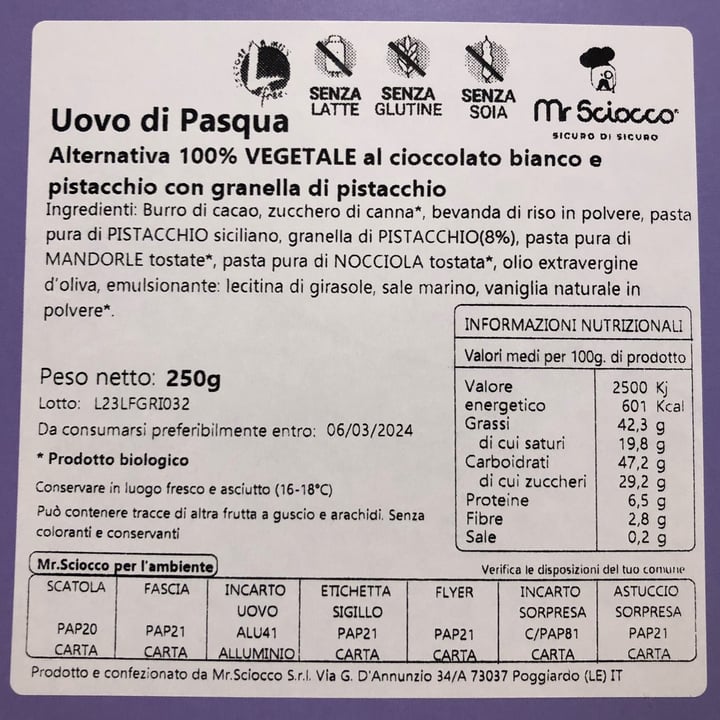 photo of Mr. Sciocco Uovo pistacchio shared by @moldy23 on  29 Mar 2023 - review