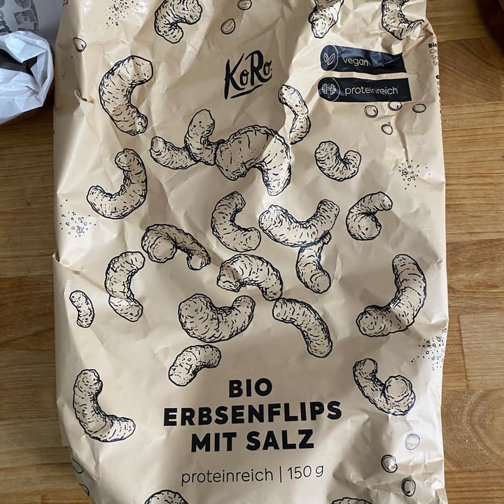 photo of Koro bio erbsenflips MIT Salz shared by @giuliaghil on  23 Jan 2023 - review