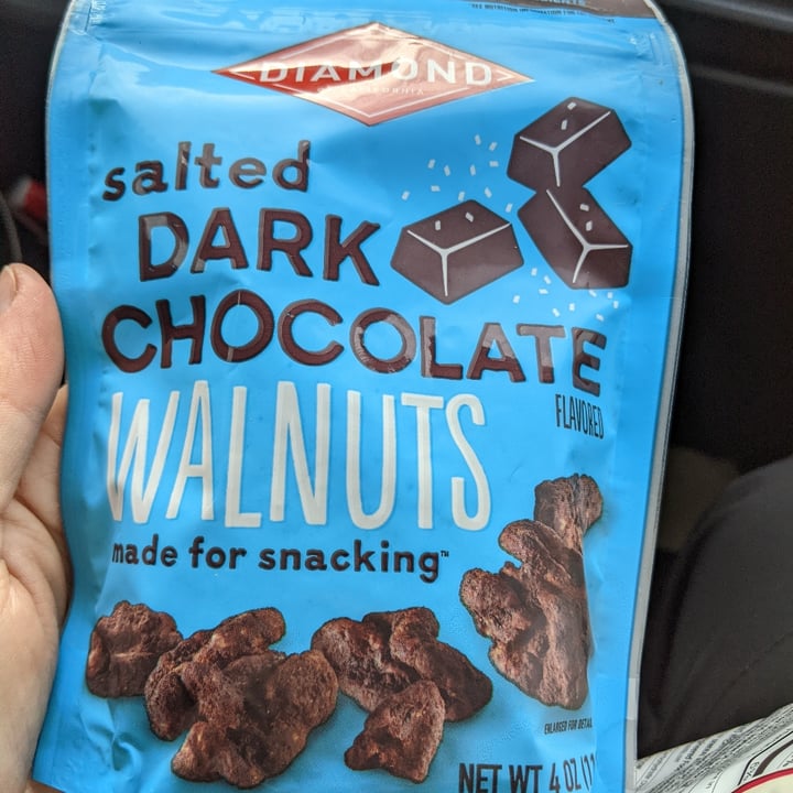 photo of Diamond Salted Dark Chocolate Walnuts shared by @caseyveganforlife on  06 Jan 2023 - review