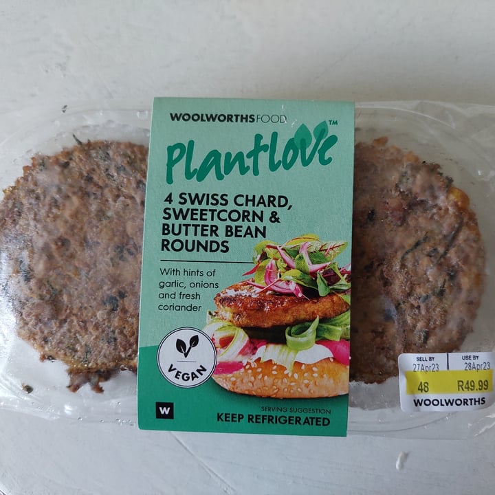 photo of Woolworths Food plantlove Swiss chard Sweetcorn And Butterbean Rounds shared by @hippiegirl on  23 May 2023 - review